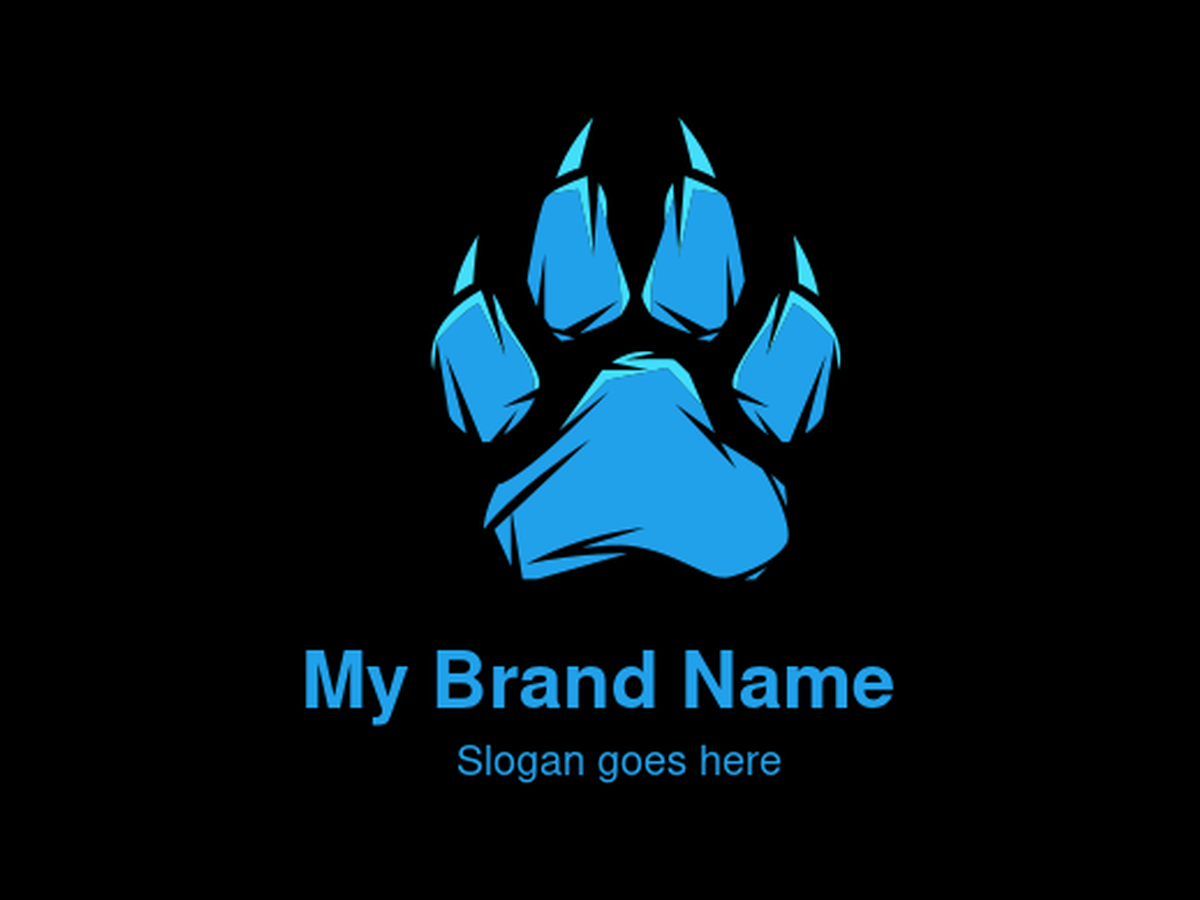 Ice Claw Paw Logo – Perfect for Sports Teams, Outdoor Adventure Brands, Gaming, Extreme Sports, and Pet Businesses